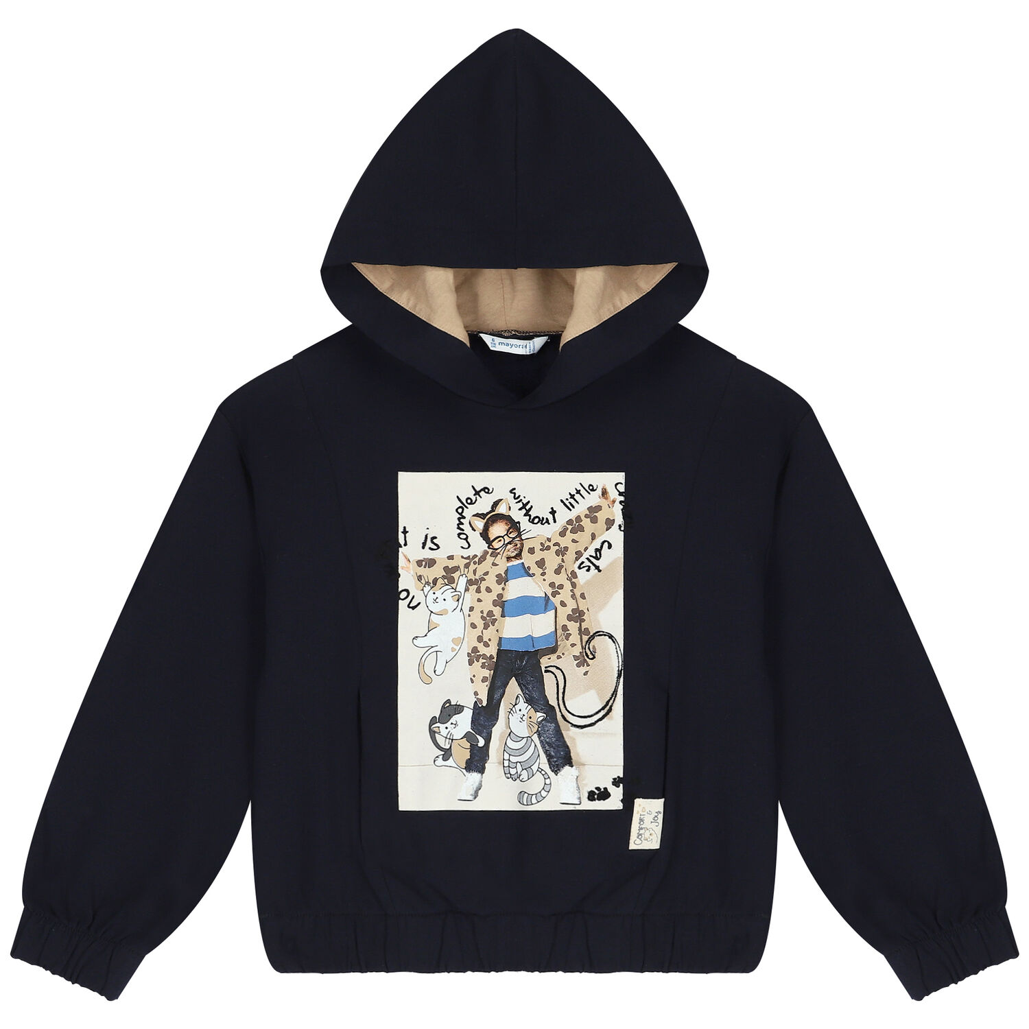 بدلة بنات رياضية باللون الكحلي, 1, hi-res